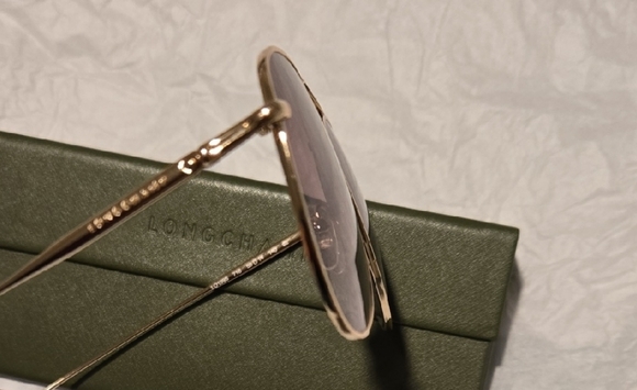 Longchamp Gold Rose Aviator Unisex Sunglasses - Picture 8 of 9